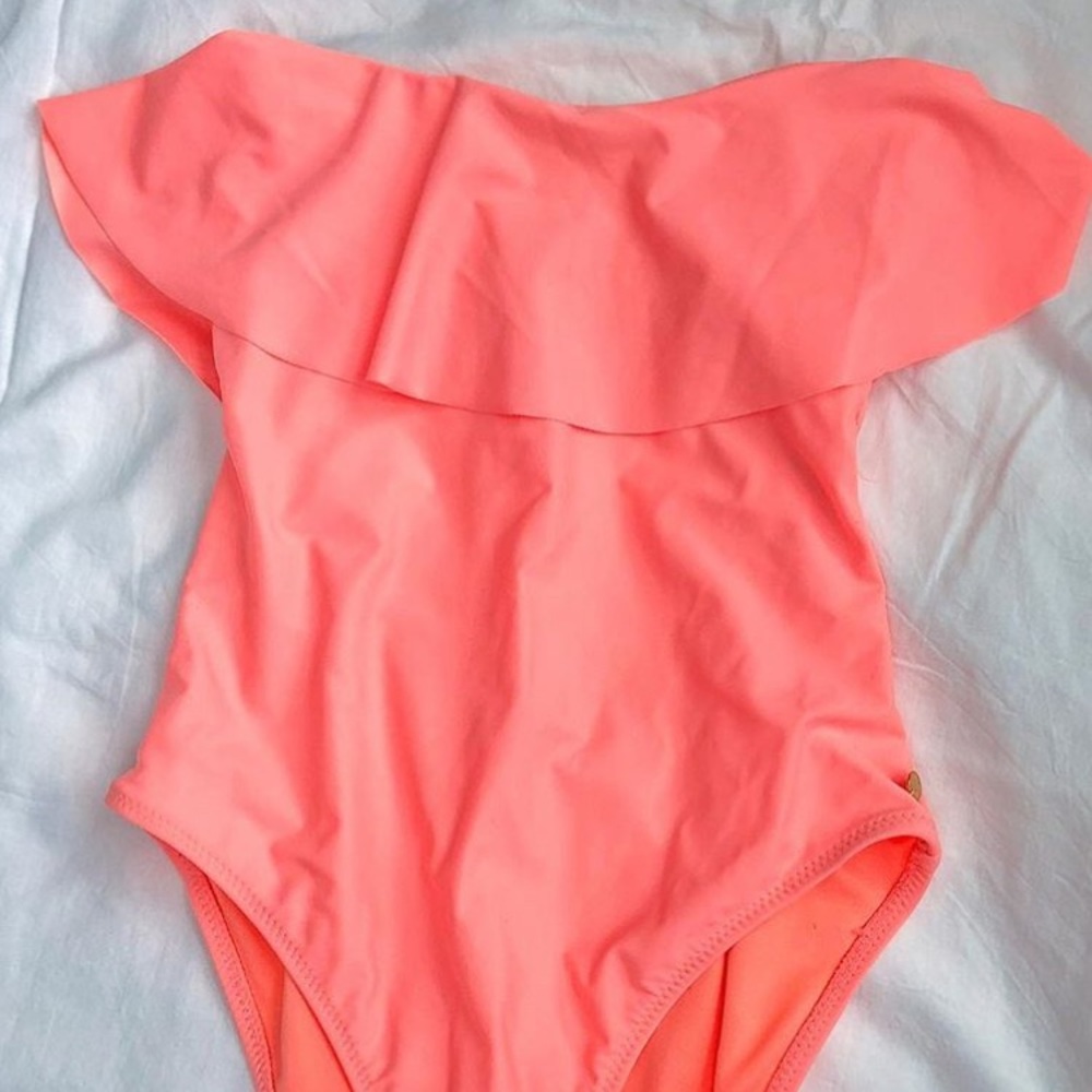 Neon Coral One-Piece Swimsuit